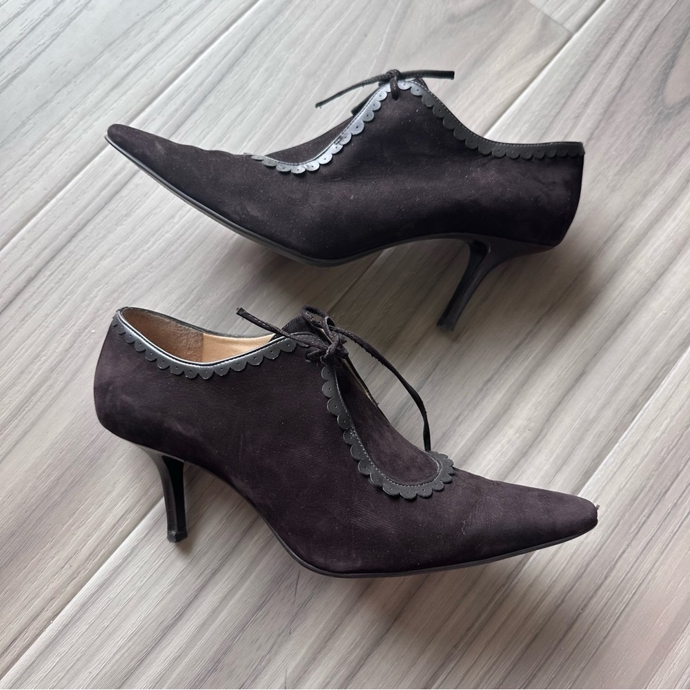 Ann Taylor Loft Leather Lace up Heels